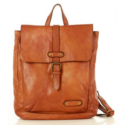 K42 Fait-main sac à dos cuir  femmes urbain. Cuir italien vintage | Noir Marron Vert Beige